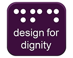 Design for Dignity braille dots logo