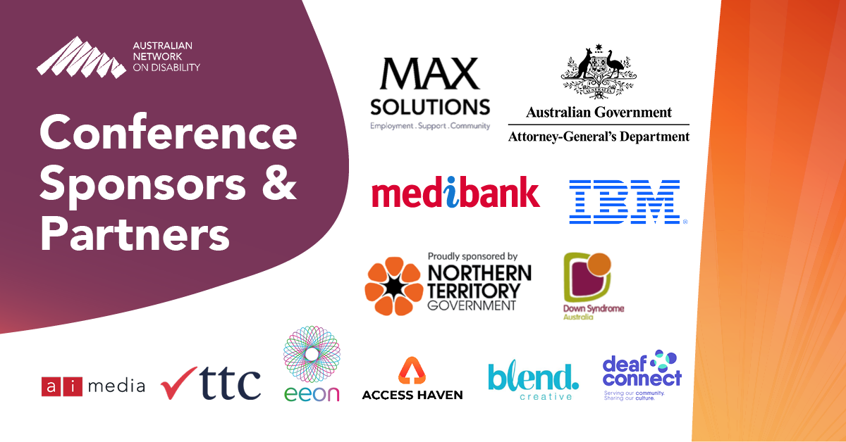 Conference sponsors and partners logos.